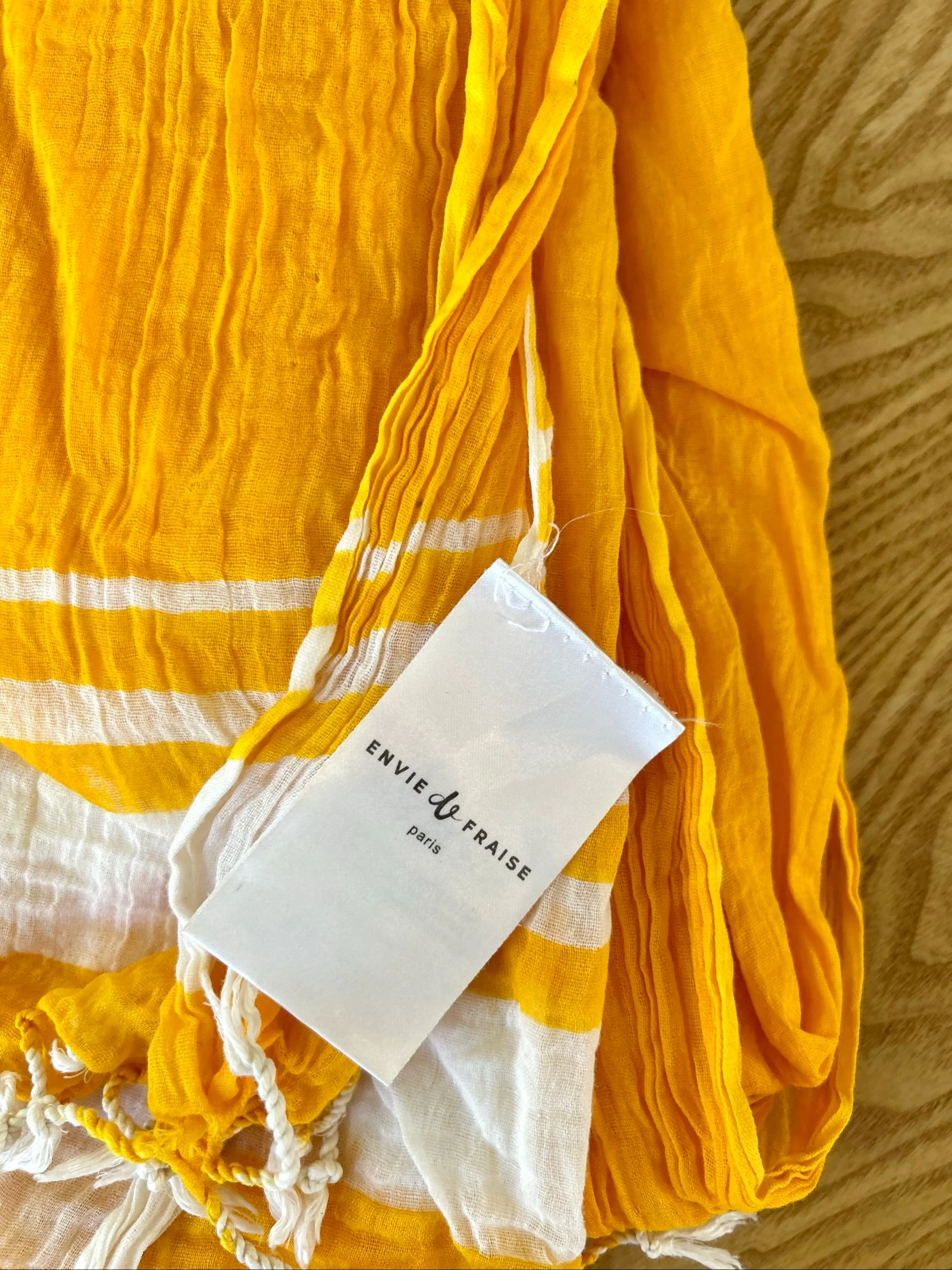 Parêo de praia amarelo vivo 100% algodão Envie de Fraise – photo 11